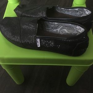 TOMS glitter black